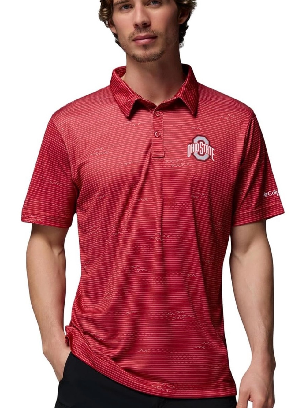 Ohio State Men's Red Performance Polo
